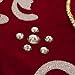 48 inch Luxury Red Gold Christmas Tree Skirt Decorations with Baroque Patterns, Themed with Christmas Ornaments (Not Included)