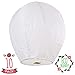 Chinese Sky Lantern by Zeso Pack of 10 White, Fly Lanterns for Weddings, Birthdays, Memorials, Ceremonies ECO Friendly - 100% Biodegradable Environmentally Friendly Wish Flying Lanterns