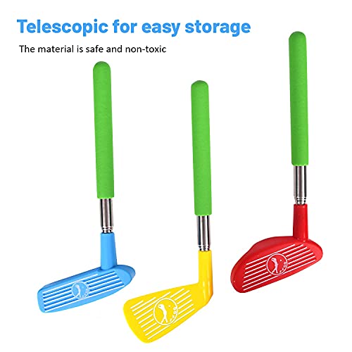 UMESONG Kids Golf Set, Mini Golf Club Set Outside Retractable Early
