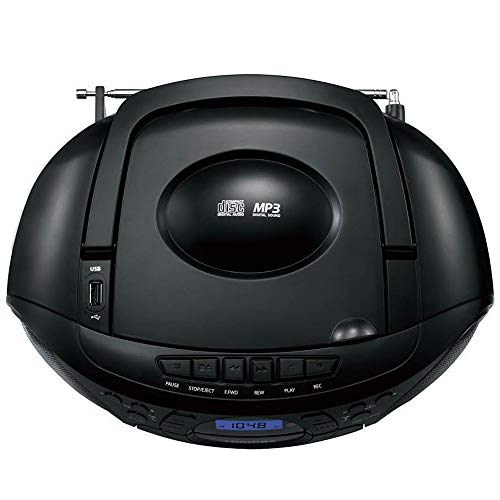 Portable CD Boombox Full Range w/ Top-Loading MP3 CD Player, Cassette Player and Recorder, AM/FM Radio, USB Input, Headphone & AUX Jack w/ Remote Control CD705CBK(Black) (Certified Refurbished) - Thumbnail 2