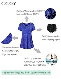 Cucuchy - Camiseta de yoga para mujer, manga corta