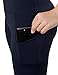 ODODOS High Waist Out Pocket Yoga Short Tummy Control Workout Running Athletic Non See-Through Yoga Shorts,Navy,XX-Large