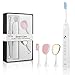 Sonic Electric Toothbrush, HAIRBY 31000 Strokes Rechargeable Toothbrush and Facial Care Set for Couples Adults with 4 Replacement Heads, 2 Mins Timer 5 Brushing Modes 1.5 Hours Charging Lasts 40 Days