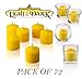 Set of 72 Votive Citronella Candles - Summer Scented Candles - for Indoor/Outdoor Use - 10 Hour Burn Time - Made in USA