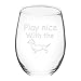 Play Nice With The Wiener - Funny Stemless Wine Glass 15oz - Wine Gift - Dachshund Lover - Unique Gift for Her - Perfect Birthday Gift for Women