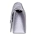 Evening Clutch, FASHIONROAD Womens Satin Crystal Envelope Clutch Purses For Wedding And Party Silver