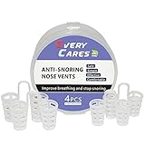 Anti Snoring Devices 4 Pieces(2 Sizes) M L Nose Vents, Breathing Device, Anti Snore Nose, Snore Care, Nose Snoring, Sleep Natural Sleep Aid, Snore Solutions, Nose Breathing AIDS, Travel Case