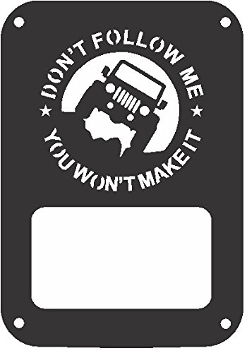 JeepTails Don't Follow Me Tail lamp Light Covers Compatible with Jeep JK Wrangler - Black - Set of 2