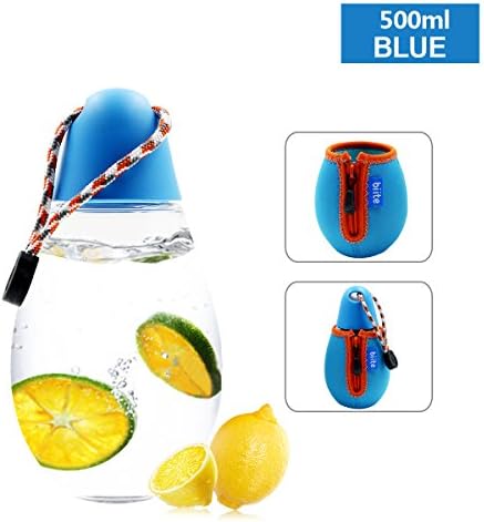 Biite Portable Sport Outdoor 500ML Tritain BPA Free Leakproof Water Bottle (Blue, 500ML/Oval)