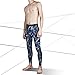 BeneU® Mens Camouflage Sports Running Basketball Compression Tight Leggings Pants(Style:Flash Blue Size:S)
