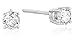 1/3 ctw Certified Diamond Stud Earrings 14K White or Yellow Gold With Screw Back