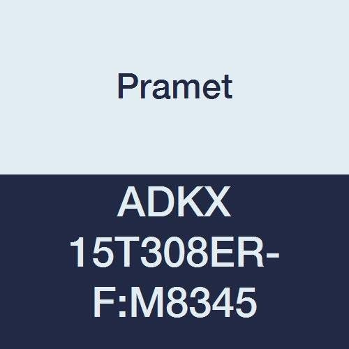 Pramet ADKX 15T308ER-F:M8345 Carbide Steel, Stainless Steel (P50,M40) Milling Insert-Sidelock Tech, Positive Geom, ADKX Style.031 Rad (Pack of 10)