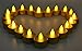 Samyo Set of 24 Led Battery Flameless Votive Tealight Candle Lighting for Wedding Christmas Centerpieces Party Decoration (Gold Glitter)