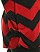 Allegra K Woman Zig-Zag Pattern Relax Fit Knit Tunic L Black Red