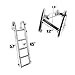 RecPro Marine PONTOON BOAT HEAVY DUTY 5 STEP TELESCOPING REAR ENTRY LADDER SSL-BCK-T3L