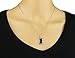 Retro Design Rectangle Black Onyx Gemstone Pendant 925 Sterling Silver Women's Necklace, 18