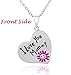 Mother's Day Jewelry Gift Necklace for Mommy ''I Love You Mommy'' Engraved Heart w/ Pink Flower Pendant Necklace Gift from Child Daughter to Mother - New Mom Jewelry - To Best Mom Ever