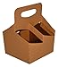 Southern Champion Tray 2797 Kraft Paperboard Drink Carrier with Handle, Hold 4 Cups up to 24 oz, 25 Piece