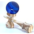 RQN Bamboo Kendama with Translucent Blue Ball with Extra String for Kids Teens Adults Festival Gift