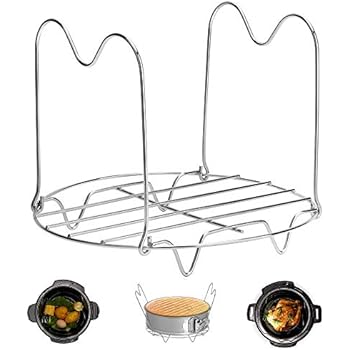 Steamer Rack Trivet with Handles Compatible with Instant Pot Accessories 3 Qt 5 Quart, Pressure Cooker Trivet Wire Steam Rack, Great for Lifting out Whatever Delicious Meats & Veggies You Cook