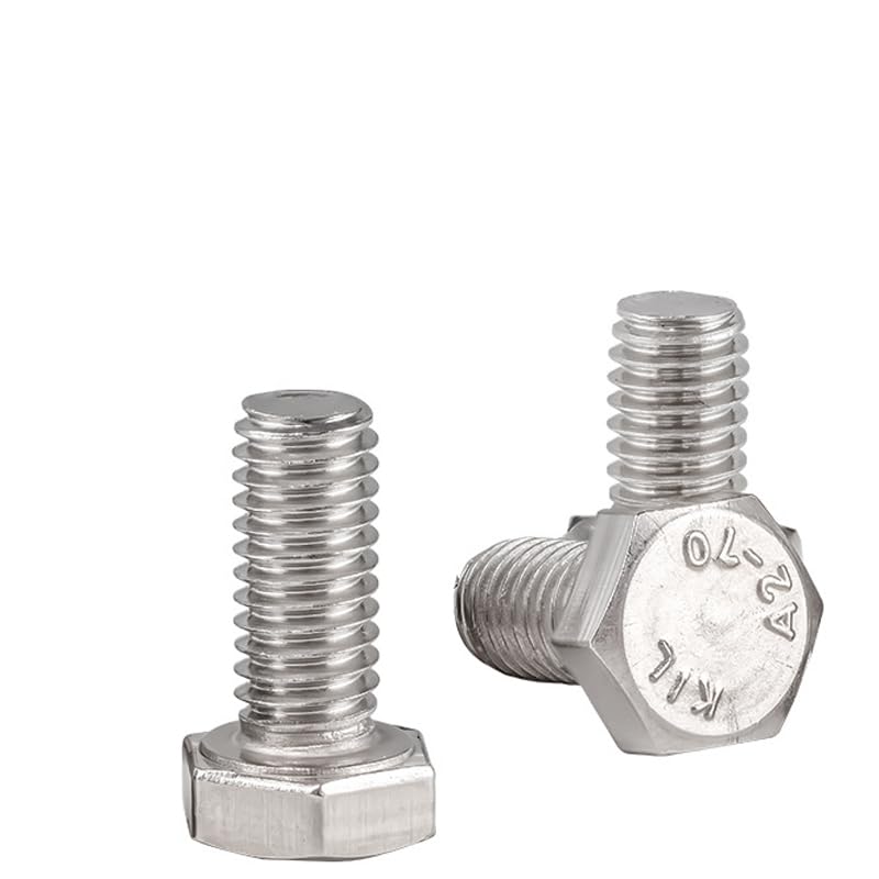 View 1 of 1/2-12x1-1/2 Hex Head Cap Screws Hexagon Bolts, External Hex Drive, Stainless Steel 304, UNC Coarse Thread Fully Threaded,2Pcs