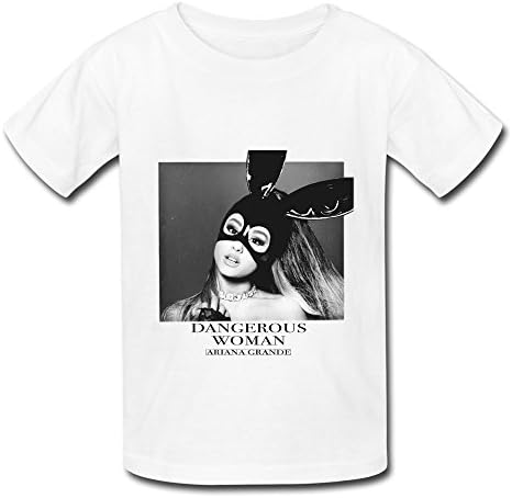 Ariana Grande Dangerous Woman Tour 2016 Poster Big Boys'Girls' T Shirt White