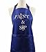 MeAnWe Wares Apron with Pockets - Paint and Sip Bib - Artist Painters Gift for Women, Men - Painting Smock Party Supplies, 1 Pcs