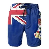 VVGHOPOI Flag of The Cayman Islands Jogging Cool 3D Print Ultra-Light Men Summer Surfing Quick-Drying Swim Trunks Beach Shorts Beach Pants with Pocket White