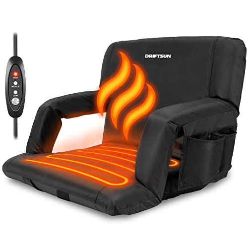 Driftsun Heated Stadium Seats for Bleachers with Back Support WIDE