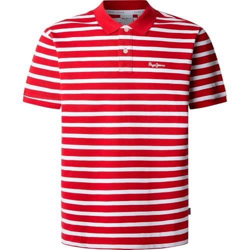 Pepe Jeans Polo Barret para Hombre, Rojo (Rugby Red), S, Rojo (Rojo Rugby), S