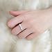 DIFINES Fashion Cute Bow Knot CZ 18k White Gold Plated Eternity Band Engagement Promise Rings for Girls Women, Size 8