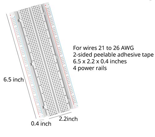 DEYUE 3 Set of Solderless Prototype Breadboard 830 tie Points Breadboard