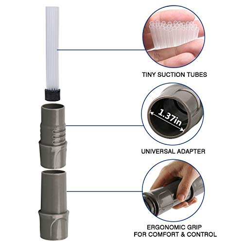 WEBSUN Dust Daddy Universal Dusty Brush Vacuum Attachments, As Seen On TV Vacuum Cleaner Brush for Home, Corners, Pets & Cars …