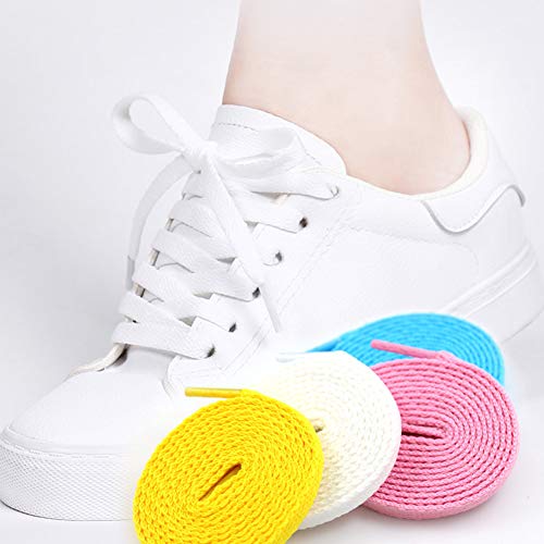43" 16 Pairs-16 Different Colors Premium Flat Sneakers Shoelaces Shoe Tie Replacement - Colorful Fashion Dress Shoe Laces Strings Fastener for Sports Hiking Skates Boots - for Both Kids and Adults - Thumbnail 4