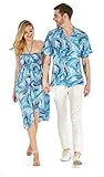 Couple Matching Hawaiian Luau Party Outfit Set