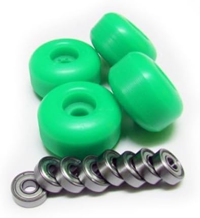 Blank Skateboard Wheels + ABEC 9 Bearings 53mm Yellow