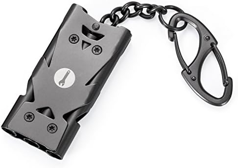 WINGOO Emergency Whistle Stainless Steel Three Tubes High Decibel EDC Outdoor Tool Lifesaving Whistle