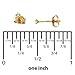 14k Yellow Gold Cubic Zirconia Stud Earrings, 1.50mm (0.03ctw)