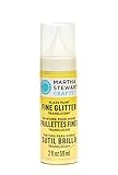 Martha Stewart Crafts Fine Glitter Translucent Glass Paint in Assorted Colors (2-Ounce), 33152 Lemon Drop