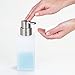mDesign Foaming Soap Glass Dispenser Pump Bottle for Bathroom Vanities or Kitchen Sink, Countertops - Pack of 2, Square, Frost/Brushed