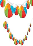 Beach Ball Garland, 7 Feet Long - Pool Party Decoration