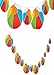 Fun Express Beach Ball Hanging Garland (7 feet Long) Birthday and Pool Party Decor - Multi Color