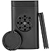 Portable Stash Holder Aluminum Magnetic Lid for Smell Proof | Special Design with Mini Grinder, Malachite Black