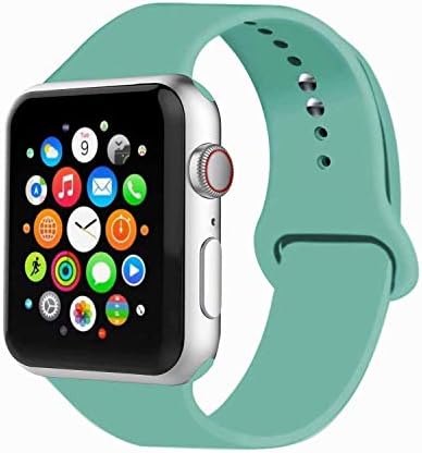 for Apple Watch Band, Foureight Durable Soft Silicone iWatch Strap Replacement Sport Band for Apple Watch Band Series 3 Series 2 Series 1 Sport, Edition (Spearmint, 40mm(38mm) S/M)