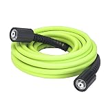 Flexzilla Pressure Washer Hose with M22 Fittings, 1/4 in. x 25 ft, ZillaGreen - HFZPW3425M