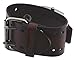 Nemesis BBB516B Men's Dark Brown Wide Leather Cuff Band Analog Brown Dial Watch