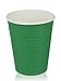 Golden Spoon Infinity 50 Pack Premium Hot Paper Cups with Lids - NO Leaks 100% Spill Proof - Ripple Insulated - No Sleeves Needed - Green (16 Ounce)