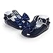 BENHERO Infant Baby Girls Mary Jane Flats Shoes with Bowknot Non Slip Soft Sole PU Leather First Walker Cirb Shoes Toddler Princess Wedding Dress Shoes(0-6 Months Infant),B-Navy