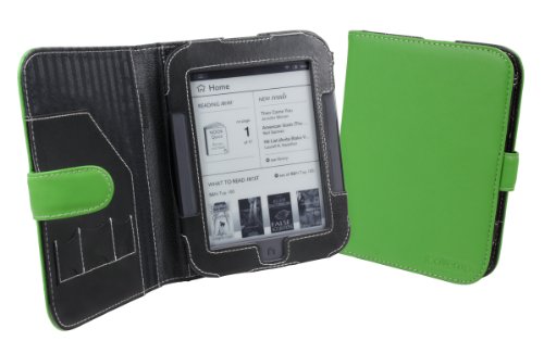 Cover-Up Barnes & Noble Nook Simple Touch / Simple Touch with Glowlight Reader Cover Case (Book Style) - Green