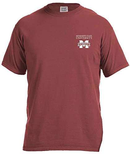 NCAA Mississippi State Bulldogs Simple Circle Comfort Color Short Sleeve T-Shirt, Brick,X-Large